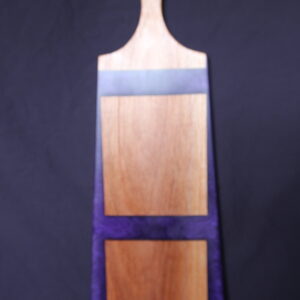 Charcuterie Board Genuine Mahogany Wood Purple Border
